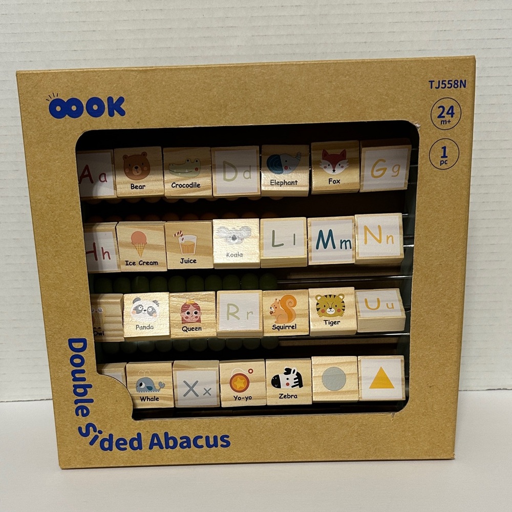 Tooky Toy and Forest Friends Double Sided Abacus NIB